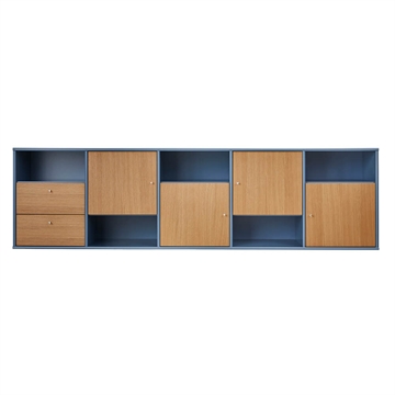 Hammel Furniture Mistral Sideboard - Naturoljad ek / Blå MDF