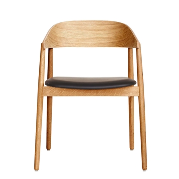 Andersen Furniture AC2 Fåtölj - Matt Lack - Läder Svart - L1000