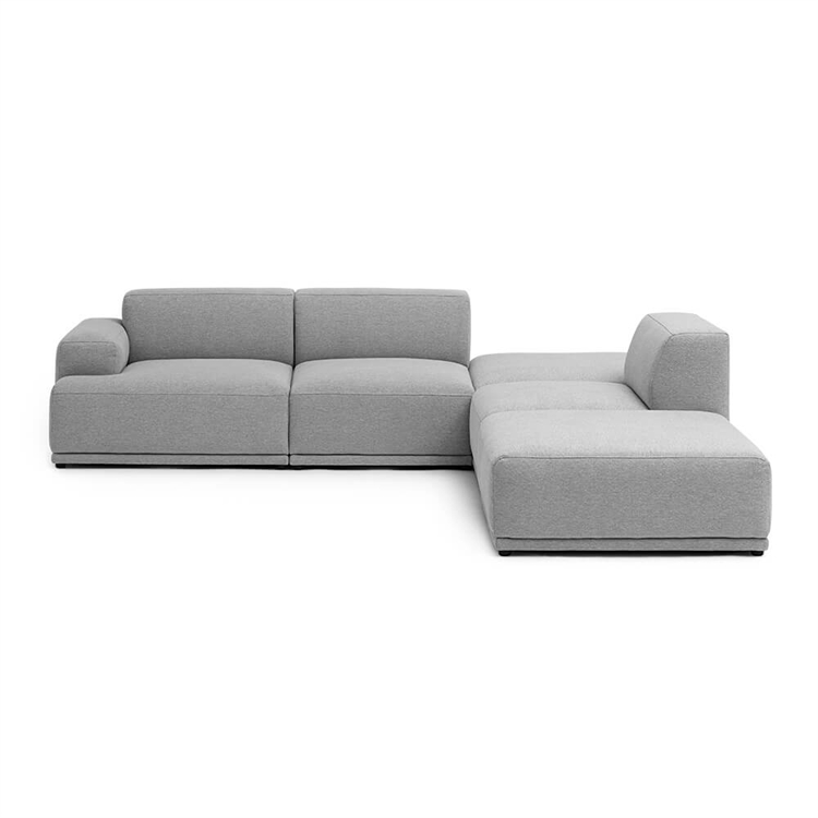 Muuto Connect Soft Modular hörnsoffa, konfiguration 3 - re-wool 128