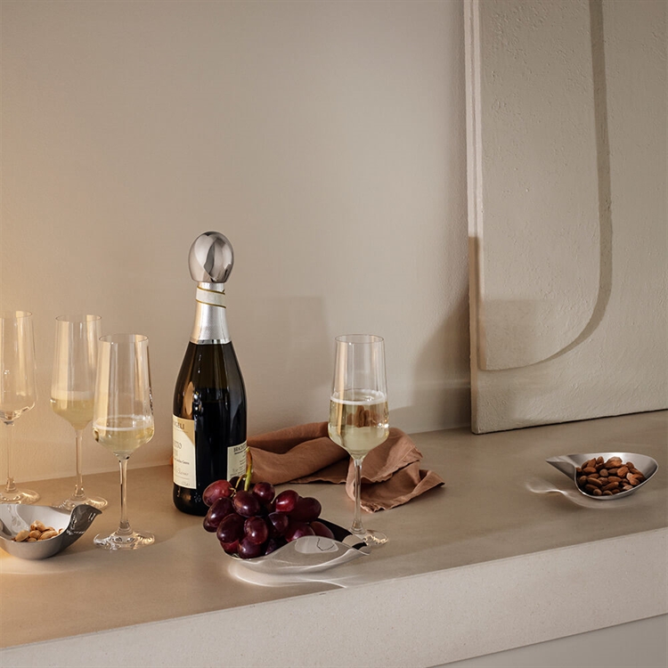 Georg Jensen Bernadotte Champagneglas och champagne