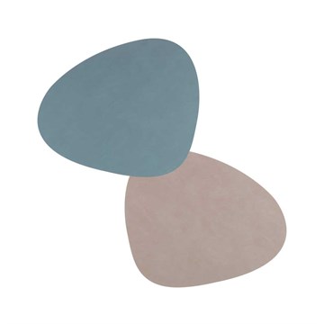 Lind DNA Double Table Mat Nupo Curve Light Blue/Light Grey