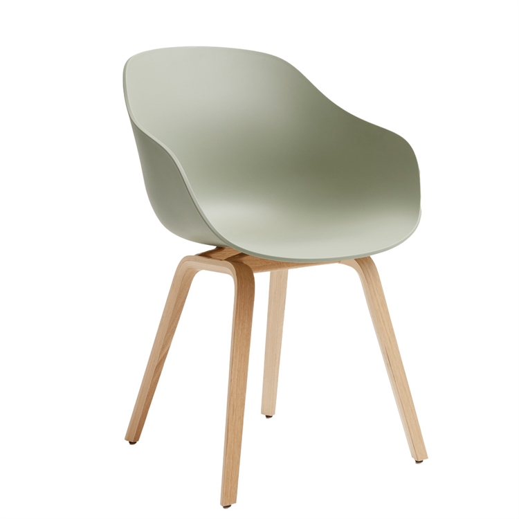 HAY AAC 222 Matbordsstol - Lacq. Oak/Pastel Green 2.0