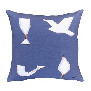 Poulin Design Magritte Cushion - Pipe, Feuille, Oiseau Et Verre**
