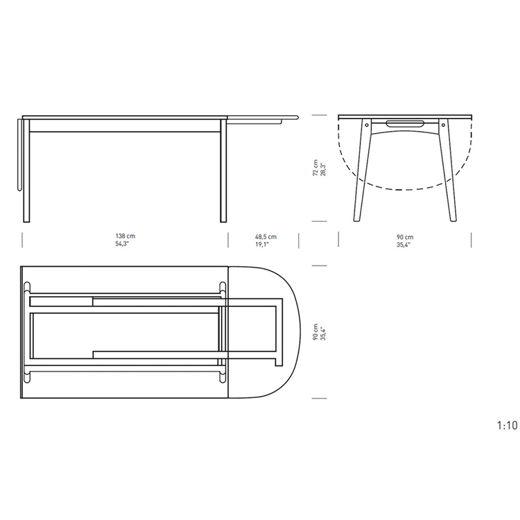 Carl Hansen og Søn CH006 Matbord - mått