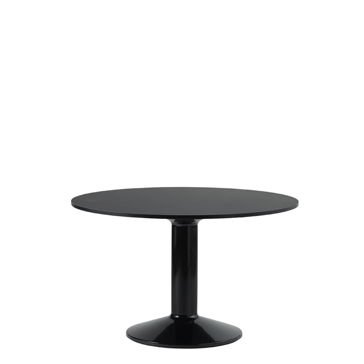 Muuto Centerbord Ø120 - Svart Linoleum/Svart